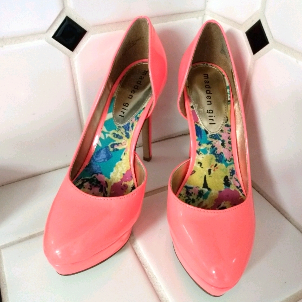 Coral Peach Madden Girl Heels